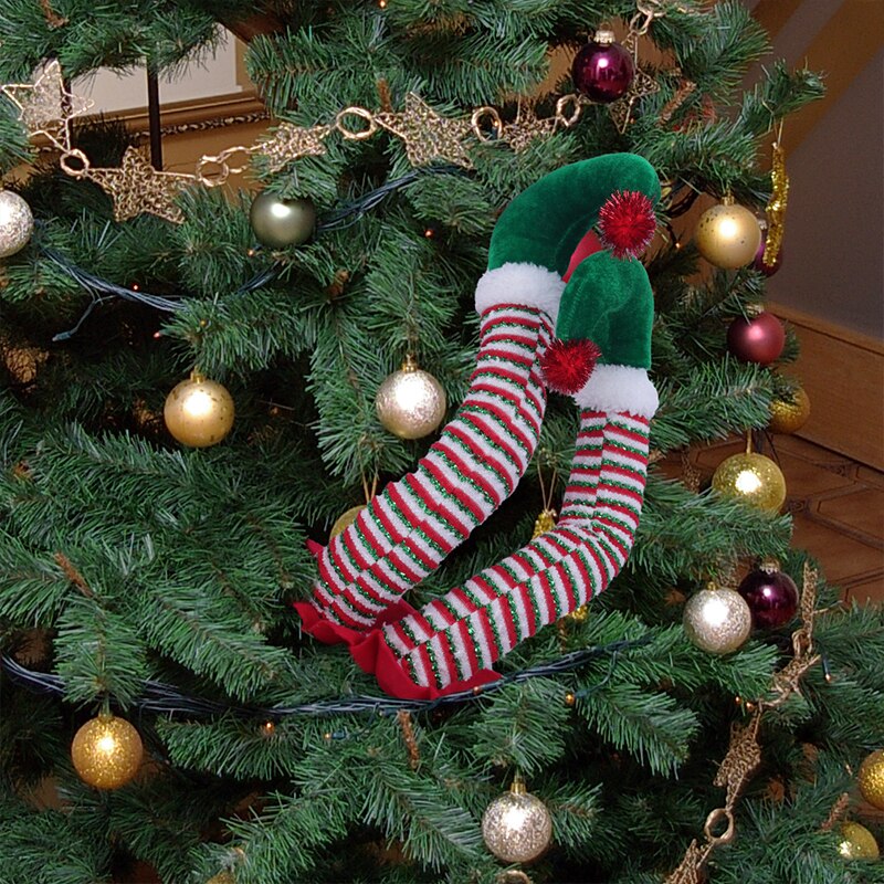 Fowecelt jul hjemmeinnredning år varer juletre bord dør vinduspynt dekor alv på hylla jul