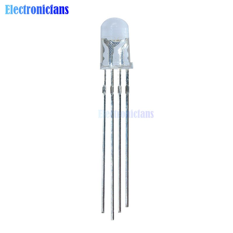 100Pcs Multicolor 4pin 5mm RGB Led Diode Light Lamp Tricolor Round Common Anode LED 5 mm Light Emitting Diode