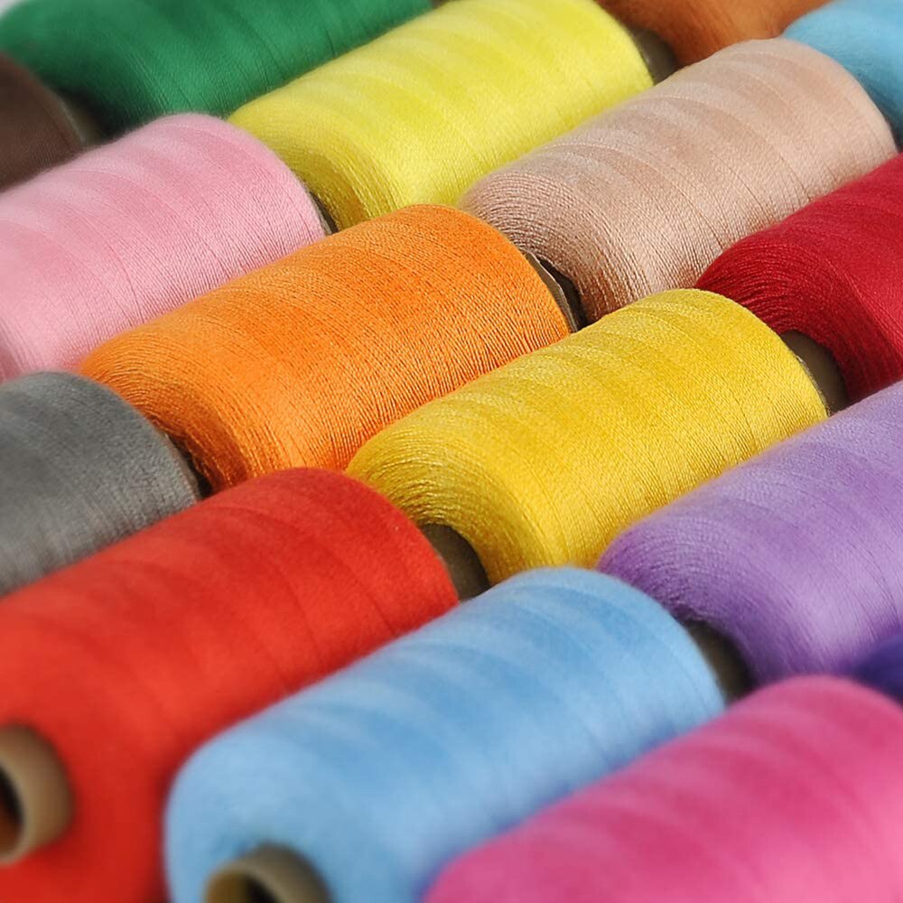 24pcs/set Polyester Sewing Threads Spool 1000 Yard Machine Embroidery Sewing Thread Set DIY Handmade Stitching Supplies