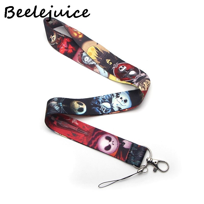 Halloween nyckelband coola halsband band band telefon nycklar id-korthållare för nycklar diy häng rep