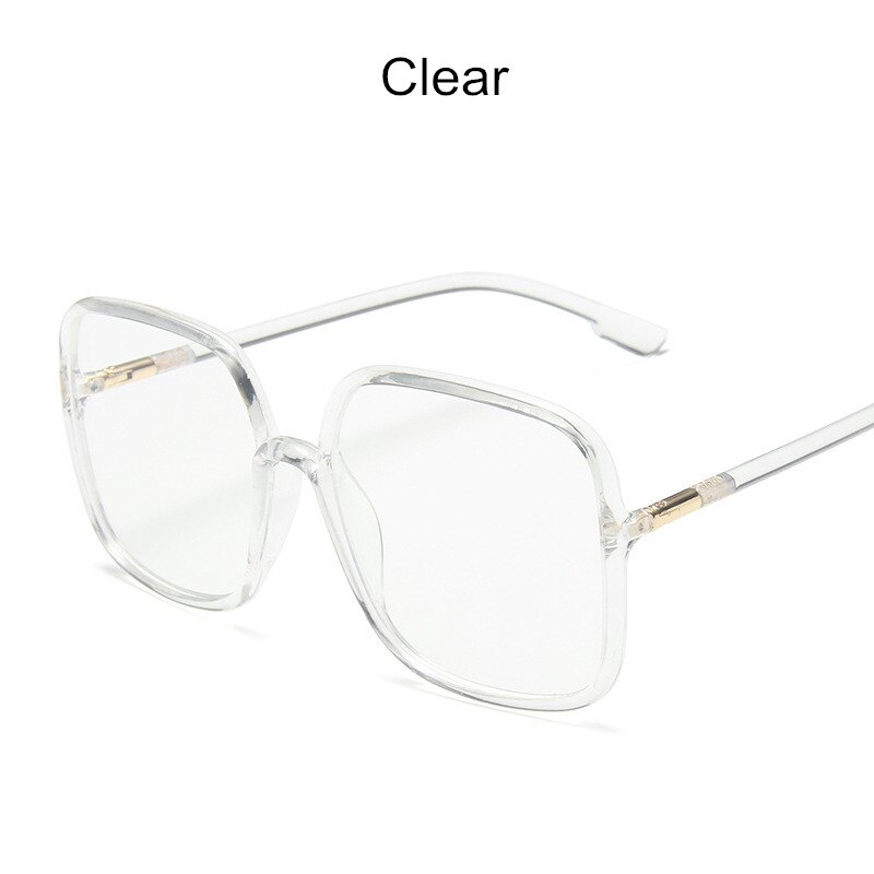 Gafas cuadradas de plástico para mujer, anteojos cuadrados con luz azul, Estilo Vintage, gafas hombres ópticos para miopía, gafas graduadas por ordenador,: Clear