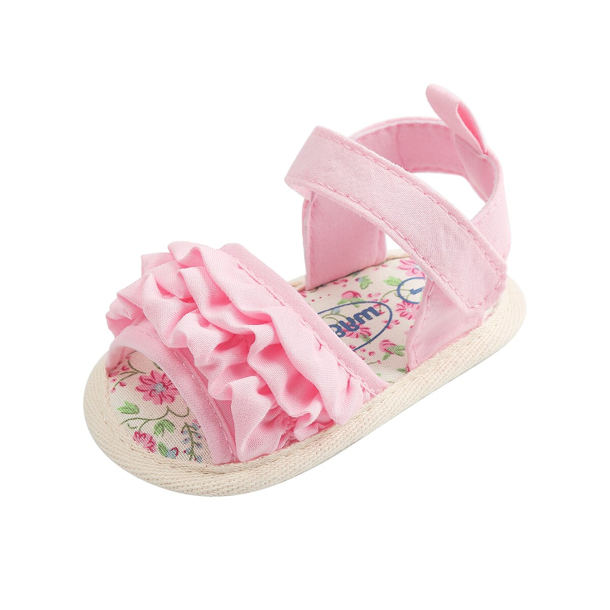 Newborn Baby Girl Summer Sandals Anti-slip Prewalker Kid Soft Sole Crib Shoes: B / 13-18 Months