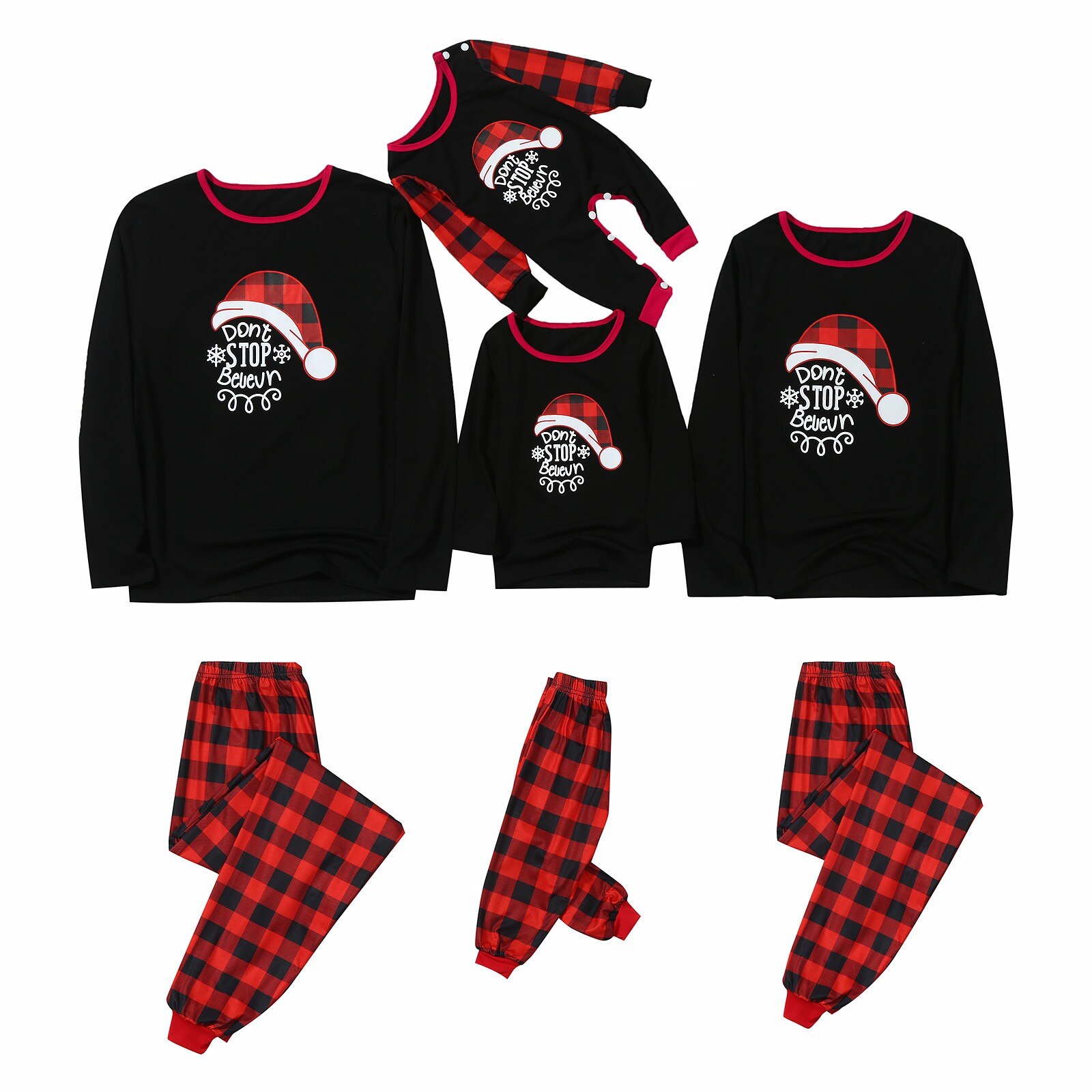 NokHom Famiglia Natale PJs Corrispondenza Set Onesies Vacanza Pigiama Con Cappuccio Cerniera Un Pezzo Pigiameria Renna Tuta Pagliaccetto, Cappello di Natale - Bianco, L