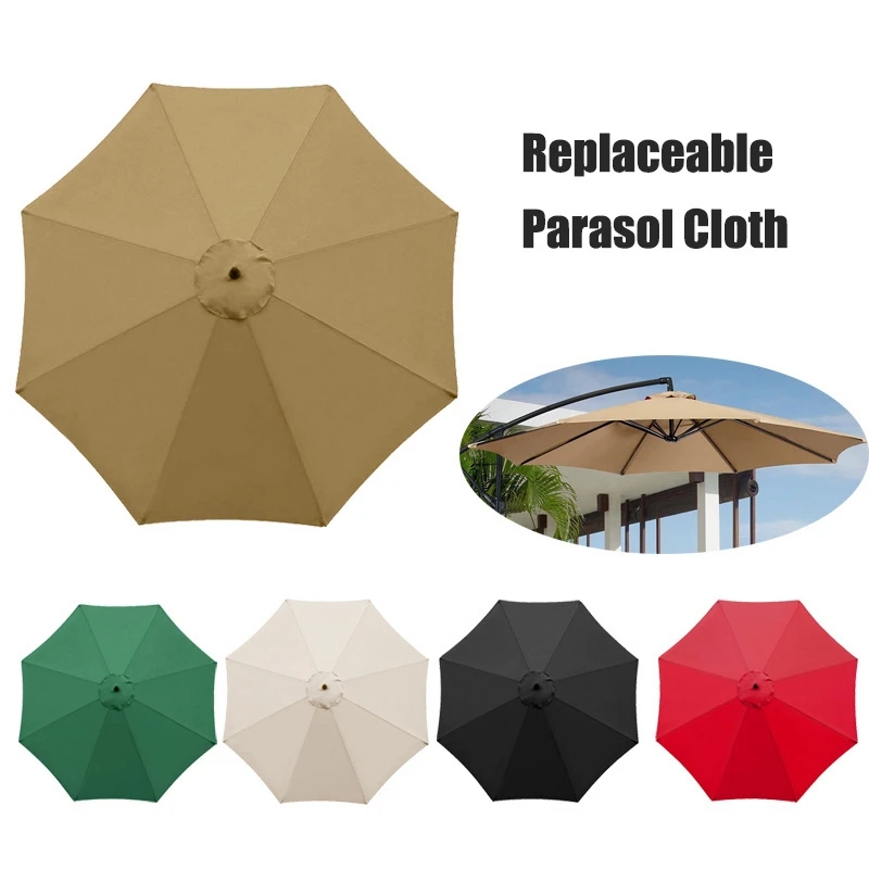 Tela de poliéster acanalada para sombrilla, superficie de sombrilla para Patio exterior, tela de repuesto, tela de sombrilla impermeable