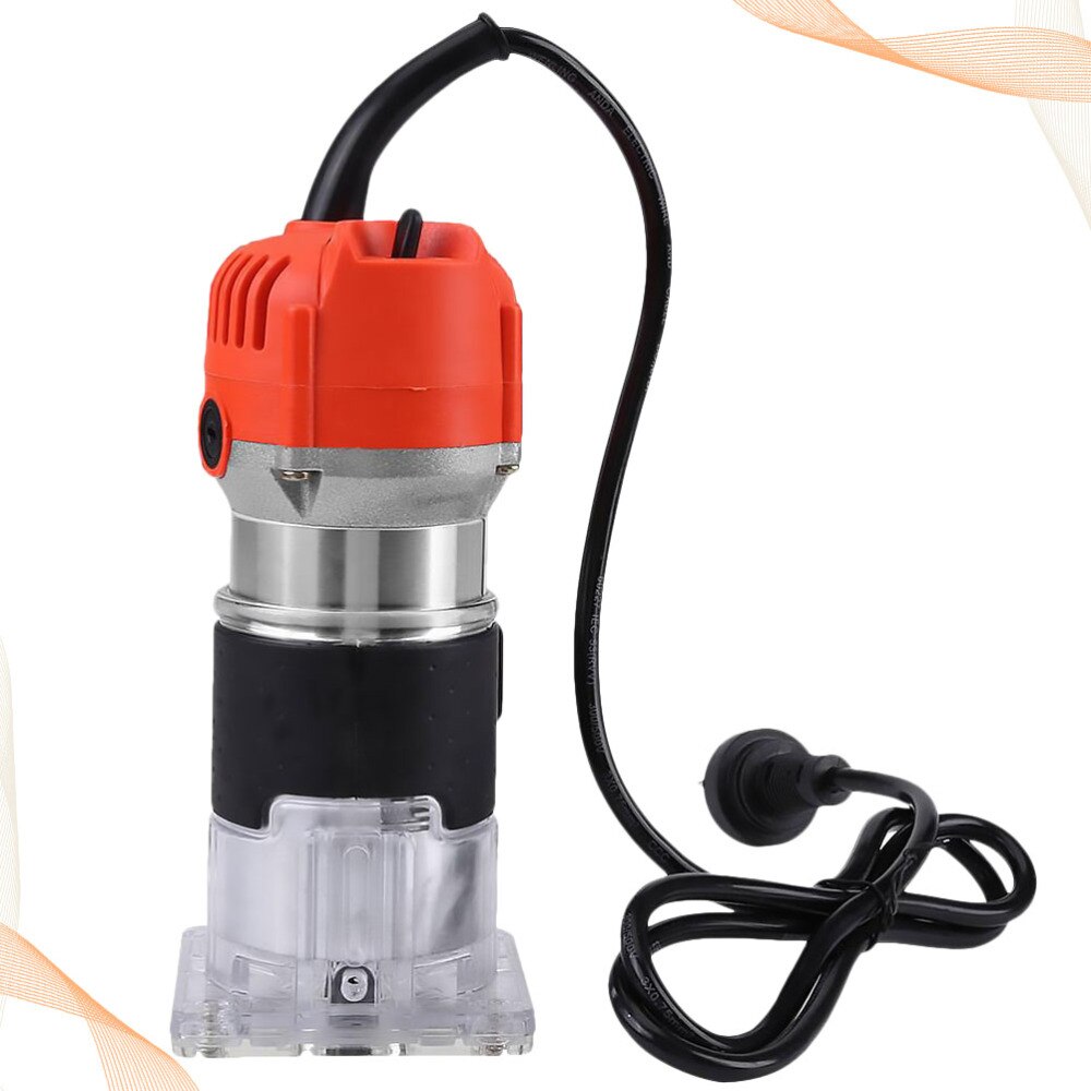 800W Woodworking Trimming Laminator Wooden Grooving Machine Electric Wood Milling Woodworking Slotting Machine (US Plug)