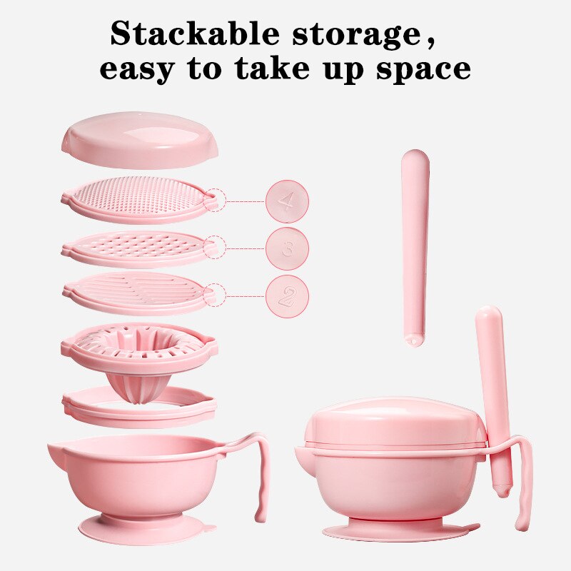 Barnmatskvarn kit färsk frukt mat matare spädbarn matningsrätter malskål multifunktionell matning matkvarnar malverktyg