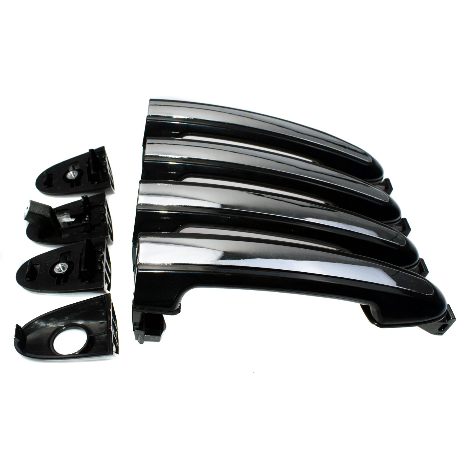 WOLFIGO Black Chrome Voor Achter Links Rechts Exterieur Deurklink Voor Hyundai Santa Fe 2007 826512B000 82661 83651 836612B000