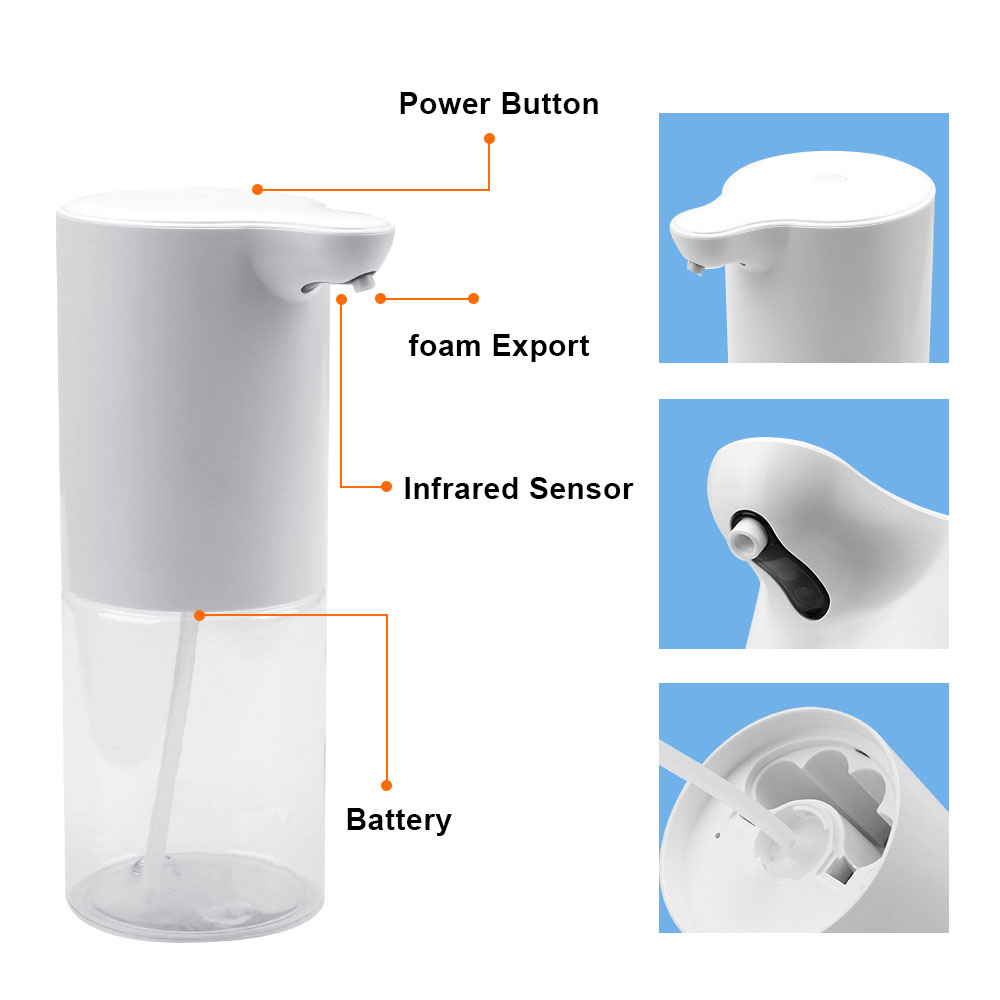 Automatisk flydende sæbedispenser intelligent intelligent induktion skummende håndvaskeanordning til køkkenbadeværelse (uden væske)