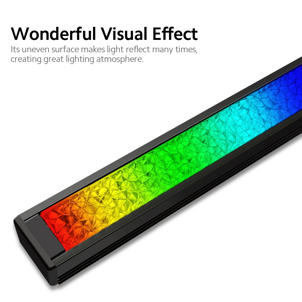 COOLMOON ARGB Diamond-Like LED Strip Magnetic RGB Light Bar Rainbow PC Case Light Bar with 5V 3Pin ARGB Header Sync Lighting