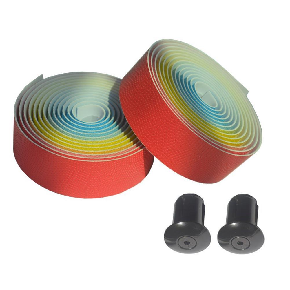 Rainbow polkupyörän ohjaustangon teippi comfort geeli ohjaustangon teippi pyörätangon teippi tangon päätytulpilla maastotien taittopyörille