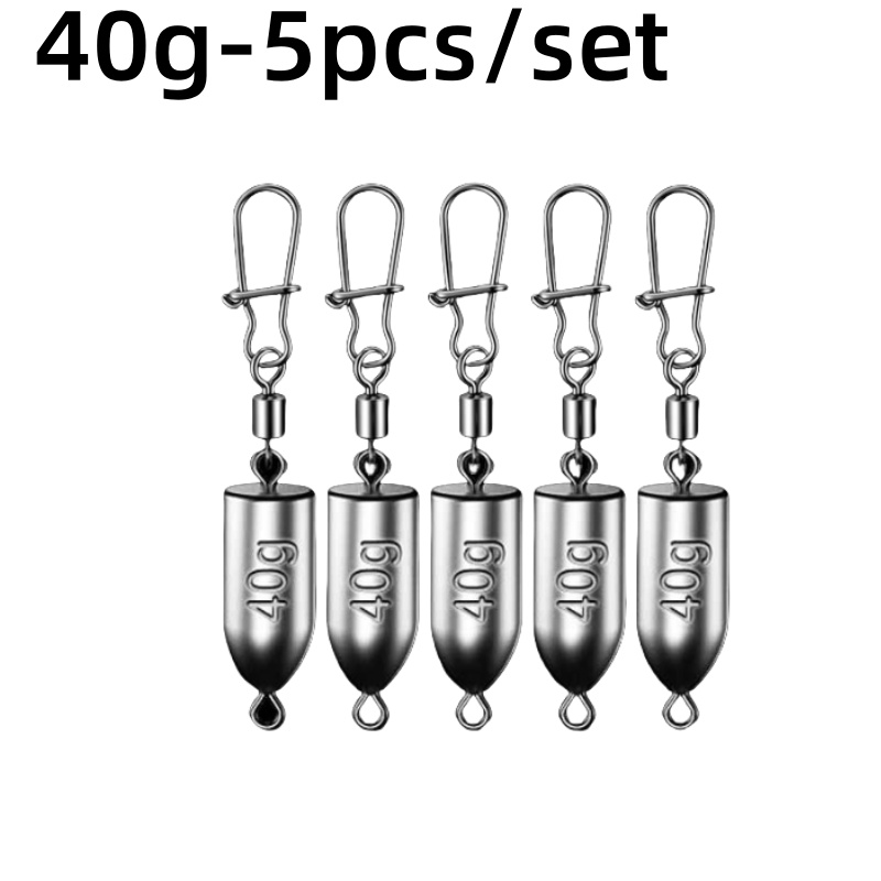 5 peças 10g/15g/20g/25g/30g/40g/50g/60g chumbada de chumbo fundo côncavo roadrunner tapering chumbadas conector de pesca equipamento: Verde