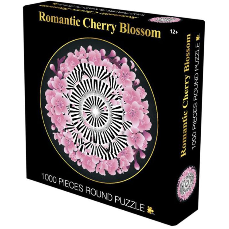500 Piece Round Mandala Jigsaw Puzzle - Circular Design, 18.8 Inch Diameter, Adult & Family Puzzle