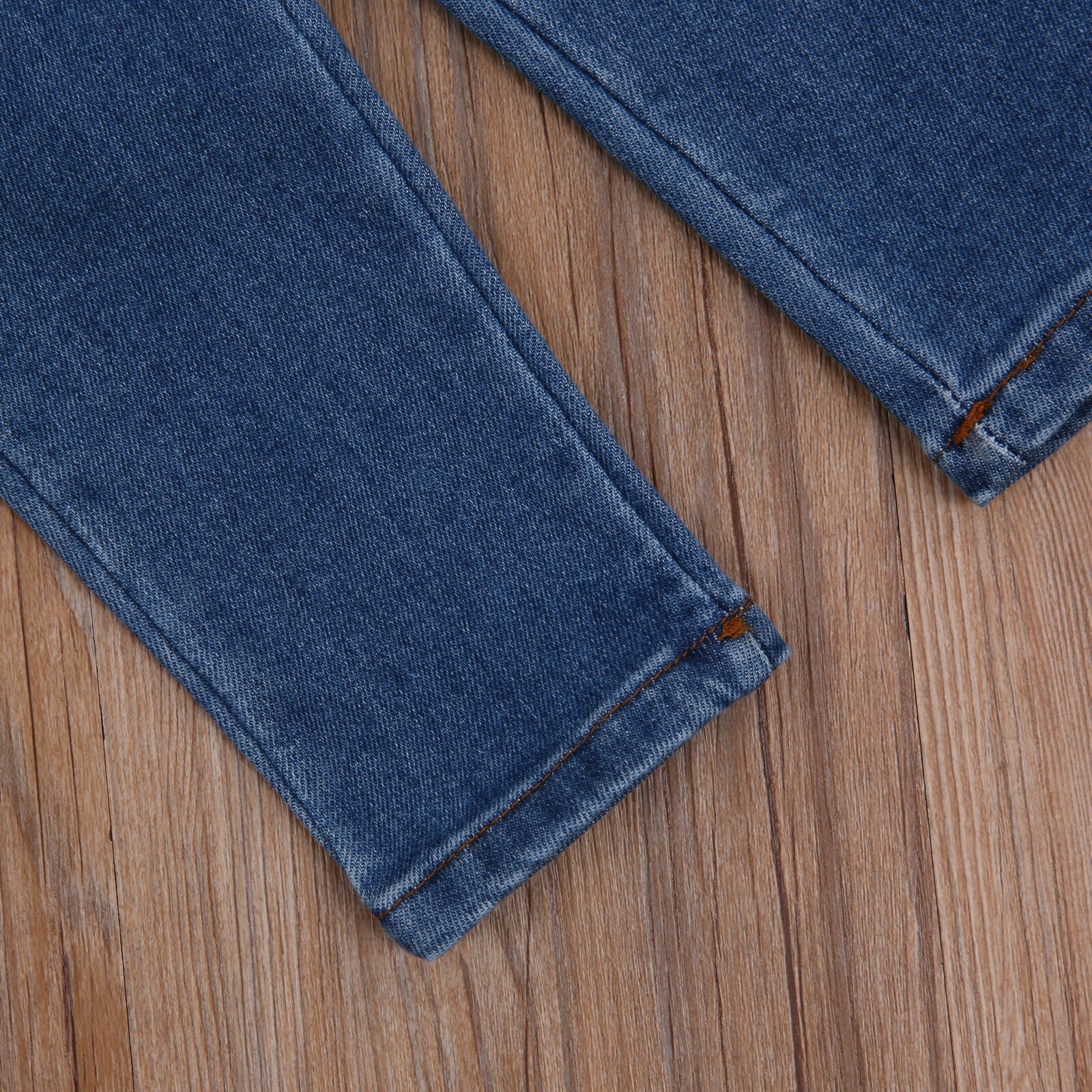 Baby Girls/Boys Elastic Pencil Denim Jeans, Simple and Loose Stretch Long Pants for All Year Round Wear 1-6T