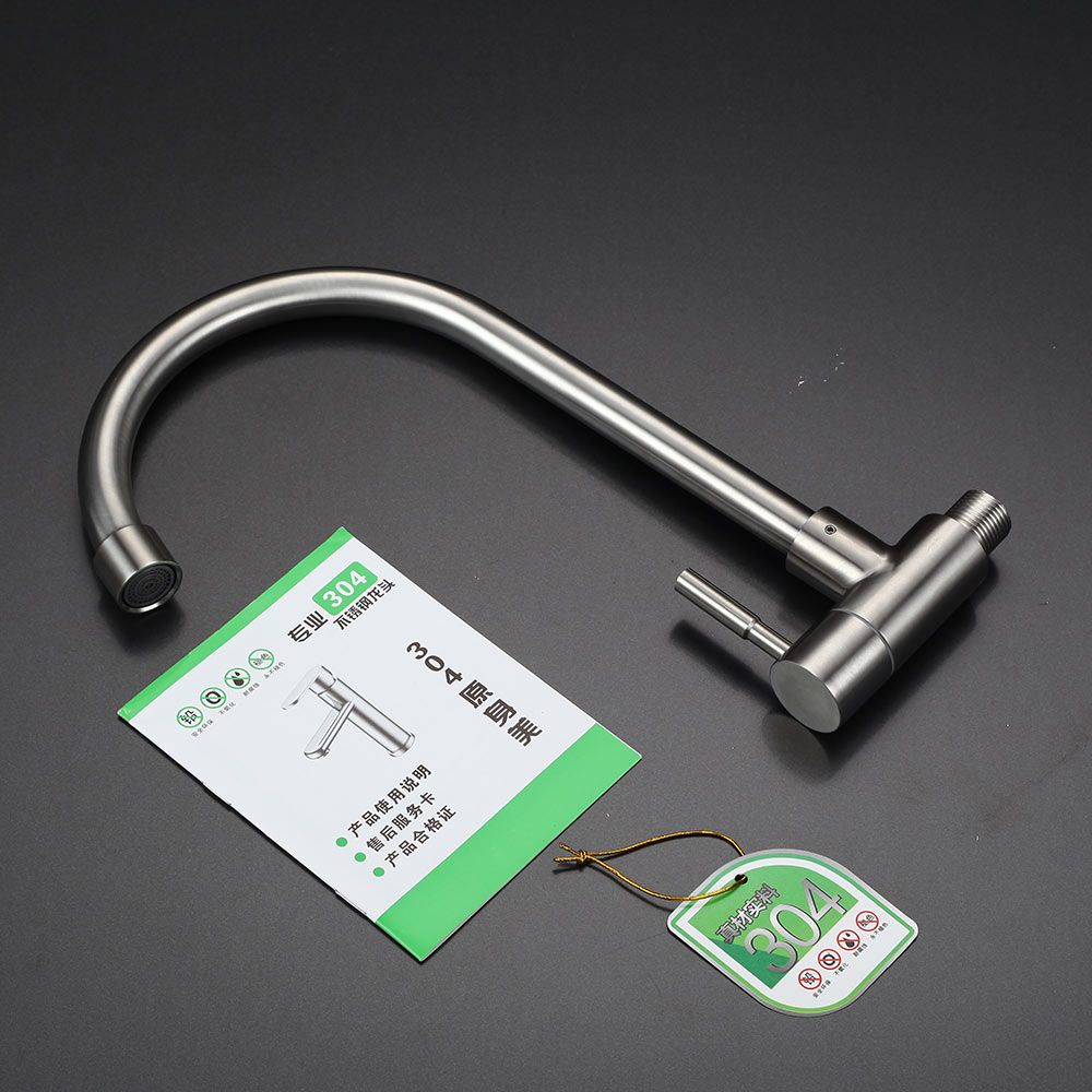 Rvs Geborsteld Enkele Koude Badkamer Baisn Kraan Wall Mounted Wc Kraan Keramische Plaat Spool Wastafelmengkraan Kraan