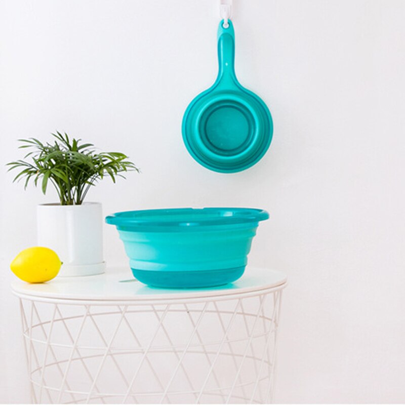 4 farger sammenleggbar silikon + pp multifunksjonell sammenleggbar måleske matposer vannskål målekopp matskje