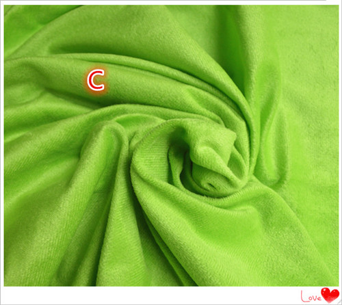 50*160cm grøn fløjl bomuldsstof meter dukke hud plys fleece håndlavet peluche telas patchwork syning af tekstiler costura filt: C