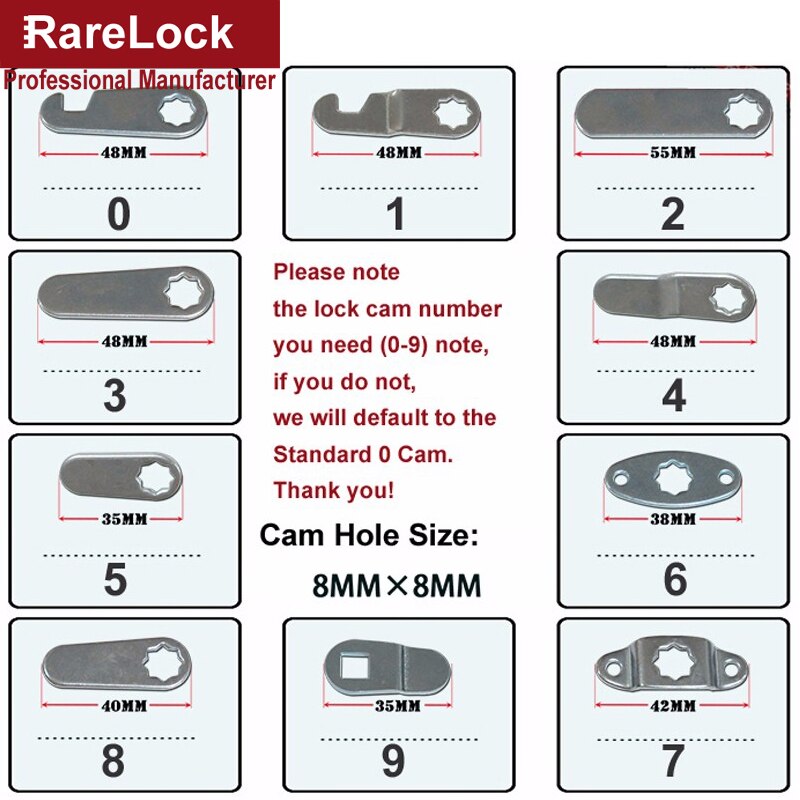 4 Size Lade Cam Slot Met 2 Sleutels Voor Mailbox Archiefkast Gereedschapskist Locker Meubilair Hardware Rarelock Een