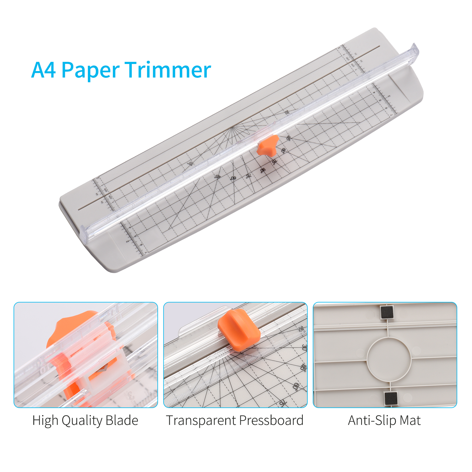 Aibecy Portable Paper Trimmer A4 Size Paper Cutter Cutting Machine 12 Inch Cutting Width for Craft Paper Photo Laminated Paper