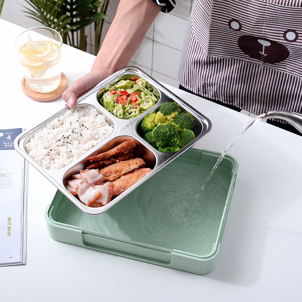 Bento Box 304 stainless steel insulated lunch box food container Capacity Office Worker Lunchbox Kids Heated Lunch Box