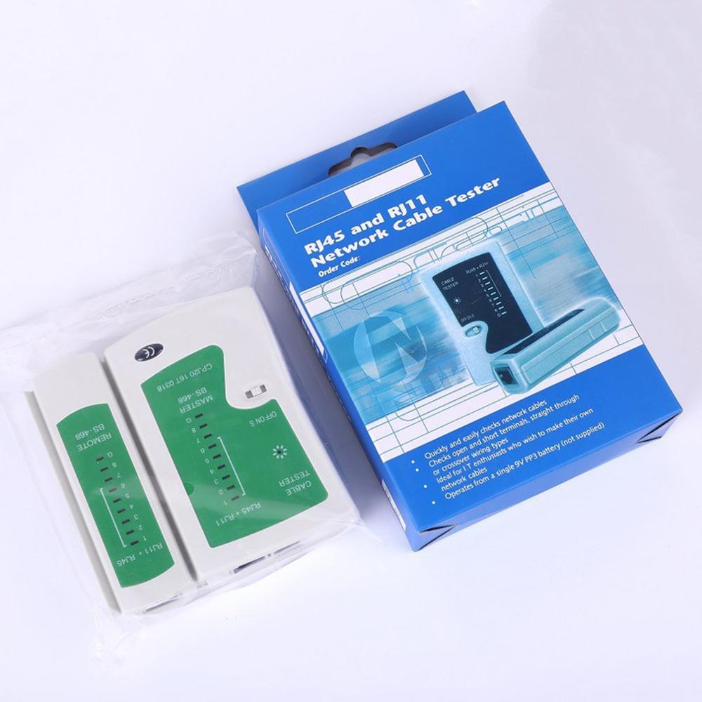 Network Cable Tester Test Cat5 Utp Ethernet Tool Cat5 6 Rj11 8P Portable Network Cable Tester Dual-purpose Tester