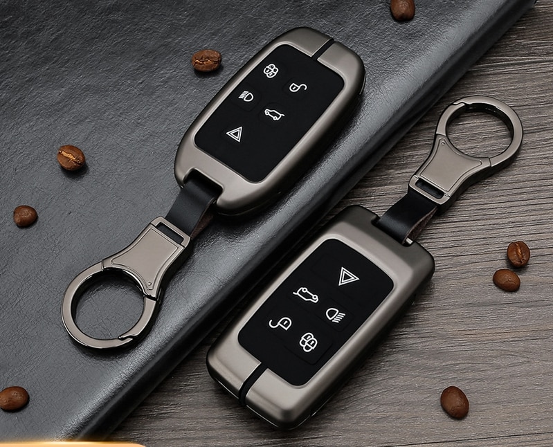 Auton silikonimetalli avaimenperäkotelon pidike land rover range rover discovery 5 sport evoque freelander 2 velar avainsuojalle