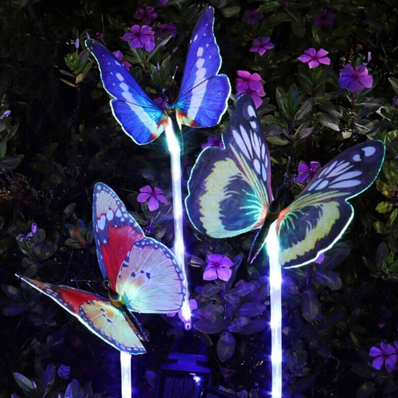 Vlinder Solar Power Led Light Outdoor Tuin Gazon Lamp Decor Fairy Light Tuin Vlinder Tuinieren Decoratie Accessoire