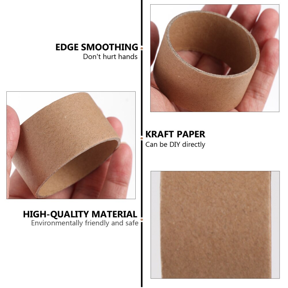 20Pcs Children DIY Craft Paper Rolls Round Brown Painting Cardboard Tubes