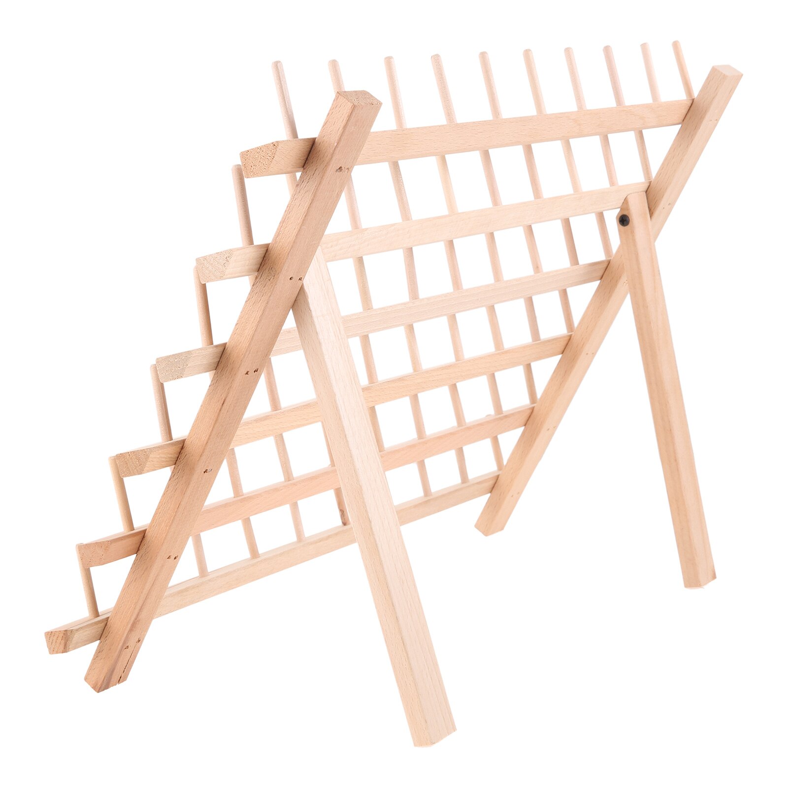 Estante de madera plegable para costura, carretes de hilo con 60 estante de almacenamiento, organizador de montaje en pared, 40x32cm, 1 unidad