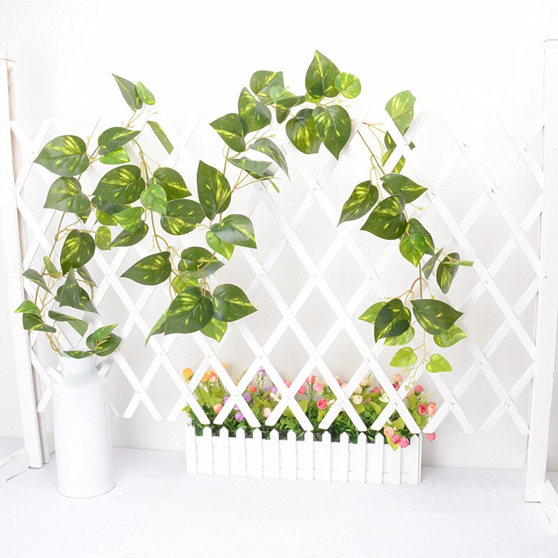 1 Pcs Green Flower Vine Sweet Potato Vine Green Leaf Vine Artificial Flower Air Conditioning Loft Fence Winding Green Leaf