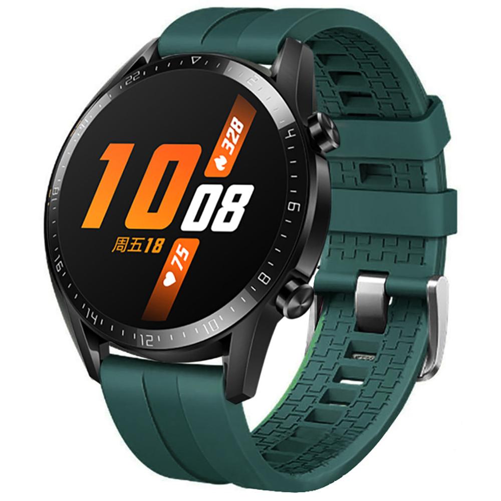 Silikon Edelstahl Ersatz Gurt Uhr Band Handgelenk Gurt für Huawei Uhr GT2 46mm Sport Ersatz Uhr Band