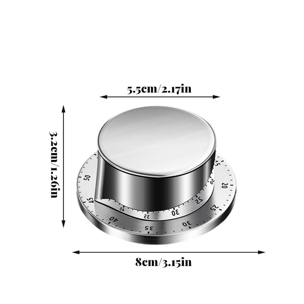 Mechanical Kitchen Timer Portable Small Refrigerator BBQ Countdown Clock Reading Timing Device Office Bakery Accessories