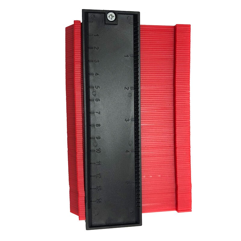 20 cali 10 cali 6 cali 5 cali szablon krzywizna linijka krawiecka kontur miernik laminat dywan płytka drewniana miarka radian linijka: 6cal czerwony kolor