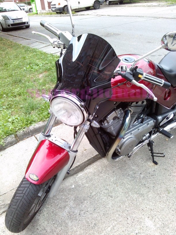 Til suzuki bandit gsf 600 1200 gs500 gsx 1100g vx800 abs motorcykel motorcykel forrude / forrude + skruer sort