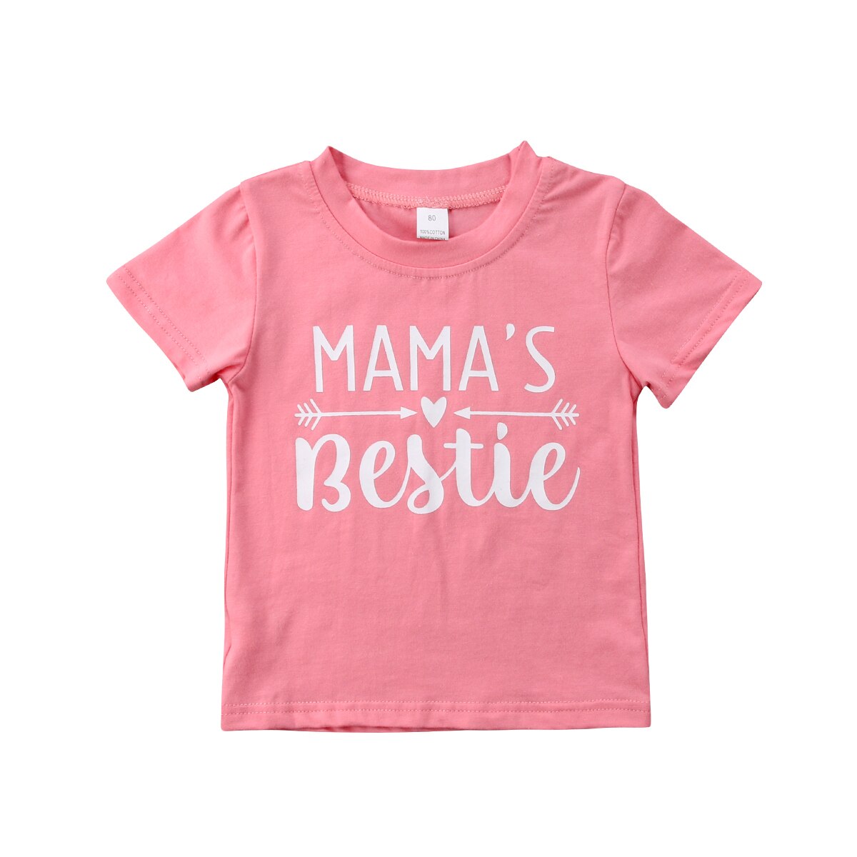 Summer Kids Girl Baby Cotton MAMA'S Bestie Printing T-shirt Tees Tops: 110