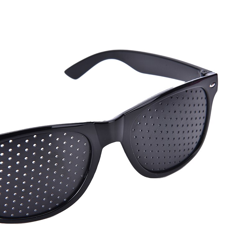 Black Unisex Vision Care Pin hole Eyeglasses Glasses Eye Exercise Eyesight Improve plastic And Inexpensive