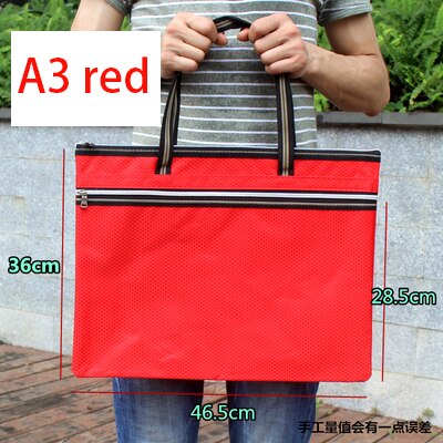 A2 A3 tkaniny aktówka, szkicownik 8k projekt szkic rysunek przenośna papierowa torba: A3 czerwony