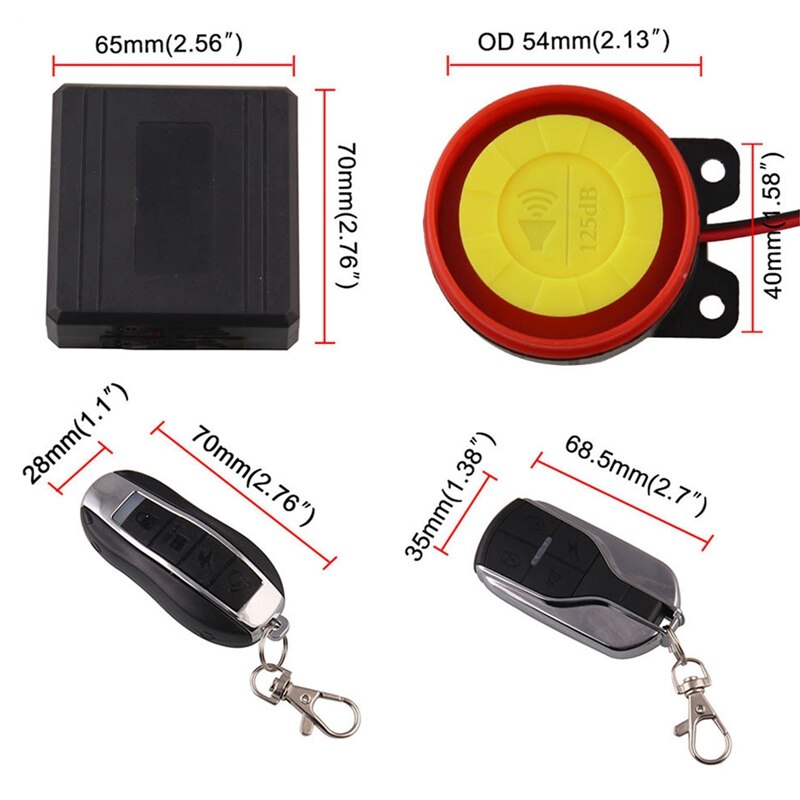 1 Set Remote Control Alarm Motorcycle Security System Motorcycle Anti-Theft Protection Bike Moto Scooter Motor Alarm System