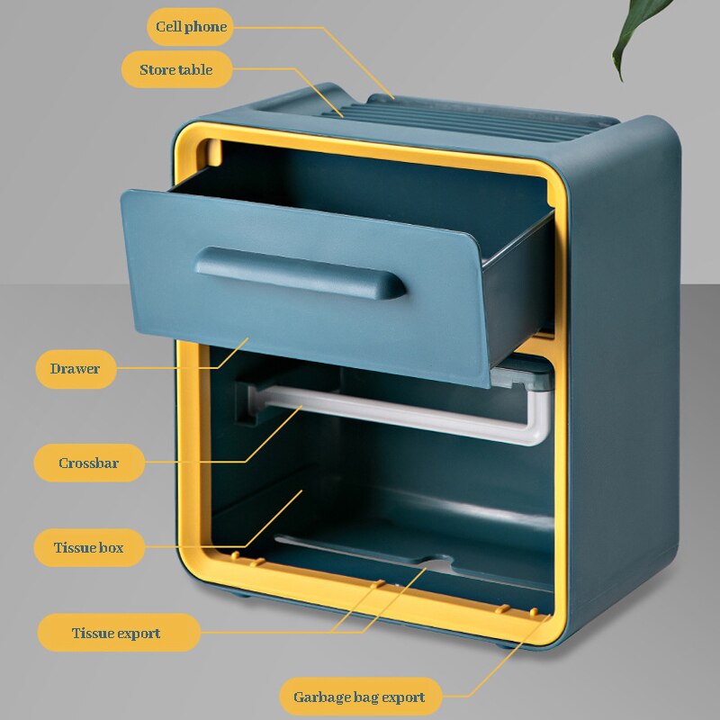 Toilettenpapierhalter Doppel Schicht Wc Papier Halfter-Zauberstab Schlecht Lagerung Kasten Wasserdichte Rollen Papier Gestell Gewebe Zubehör для туалета Bad Zubehör