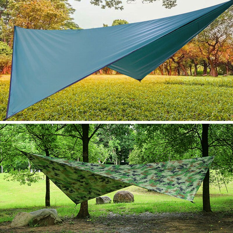 Camping Sun Shelter Lightweight Tent Tarp Rain Sun Shade Hammock Shelter Camping Picnic Pad Outdoor Waterproof Tent Shade