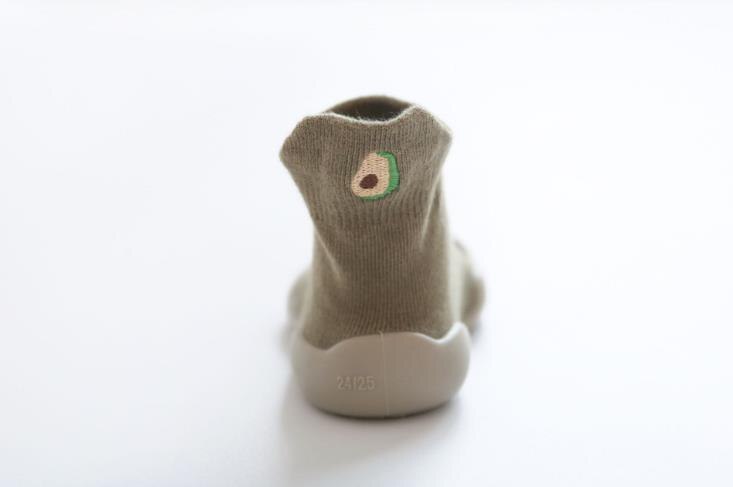Bébé bambin chaussures bébé chaussures antidérapant chaussures chaussette plancher chaussures pied chaussettes fruit 5 couleurs 5 taille tz04: Avocado / 28-29 inner 16.5cm