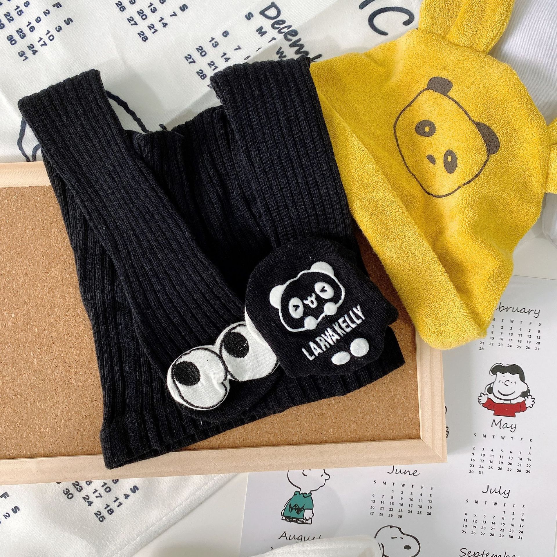 Herbst Gestrickte freundlicher Strumpfhosen Baumwolle Doppel Nadel Strumpfhosen Für Mädchen Niedlichen Ebene Baby Mädchen Kleinkind Winter Strümpfe: Schwarz / 9m