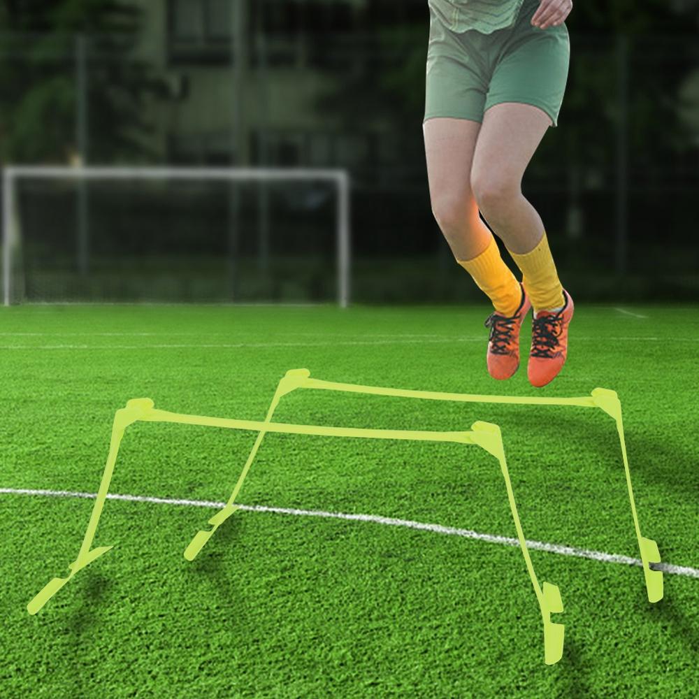 2pcs Football Training Hurdles Soccer Agility Speed Training Aids Height Adjustable Hurdles Sports Training Barrier Equipment