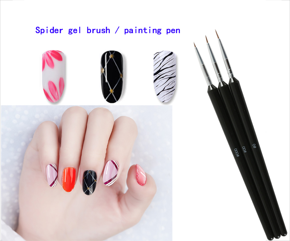 Brosse pour manucure et pédicure souple, élimine la poussière, outil de nettoyage des ongles, pour soins des ongles: 3 brush