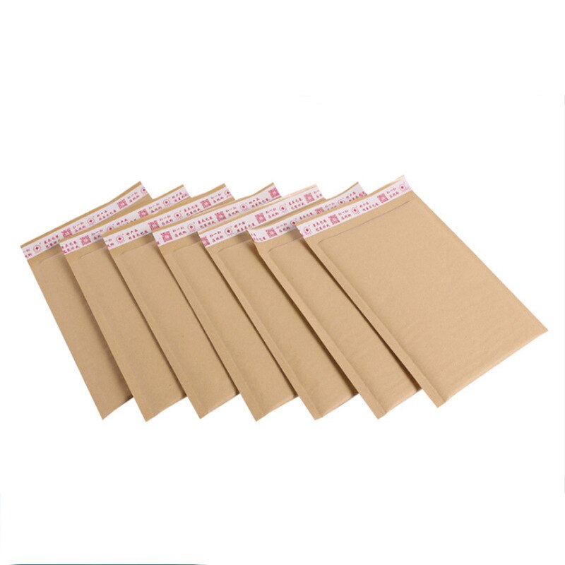50Pcs/Lot Bubble Envelope Brown Kraft Paper Bubble Bags Shockproof Packaging Bag Mailing Envelopes 9 Sizes