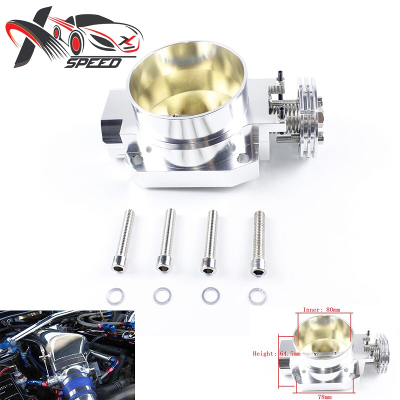 For RB25 RB26 Skyline Throttle Body R32/33/34 Nissa n Gloria 80mm Aluminum Intake Manifold