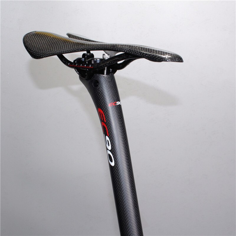 EC90 tija de sillín de bicicleta de montaña de carbono completo tubo de sillín de bicicleta de carretera piezas de montaña 25,4 27,2 30,8 31,6-350/400MM