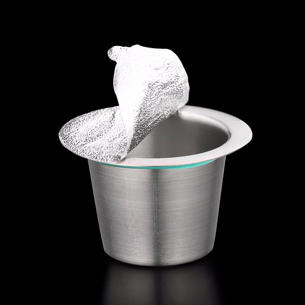 10 stk nespresso kaffepuder rustfrit stål genopfyldelige kapsler nesspreso genanvendelige kaffefilterkop gør-det-selv-kaffemaskineværktøj