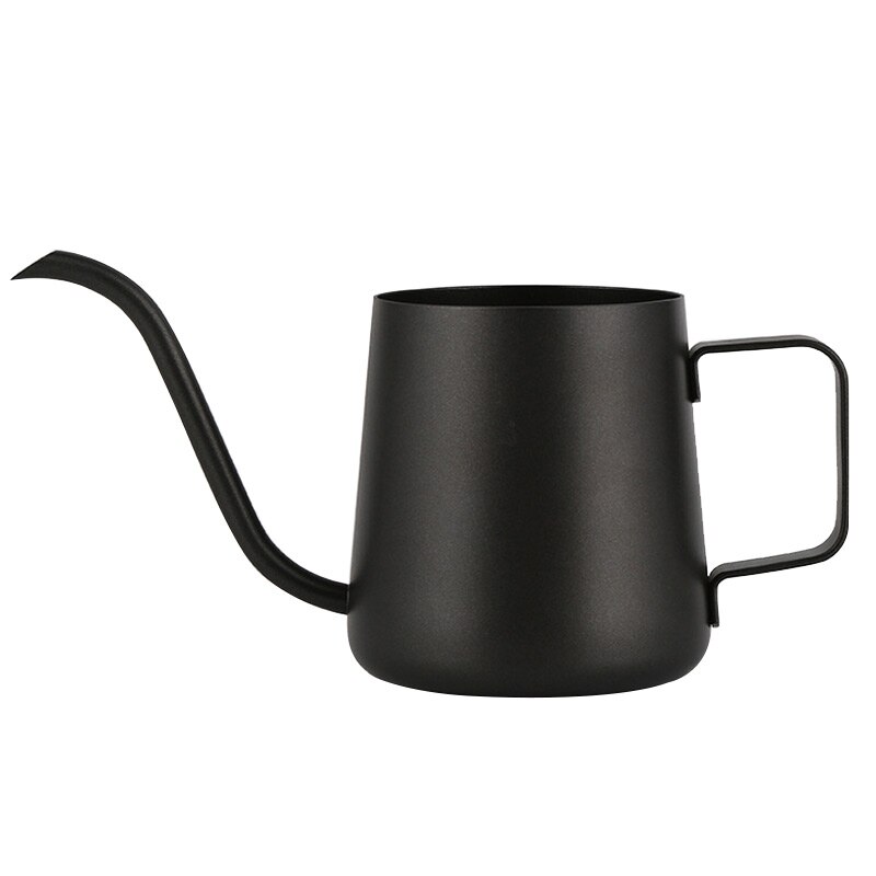 Handheld Stainless Steel Teapot Drip Coffee Pot Non-stick Drip Long Spout Kettle Cup Home Kitchen Tea Tools 250ml/350ml #2: 250ml black