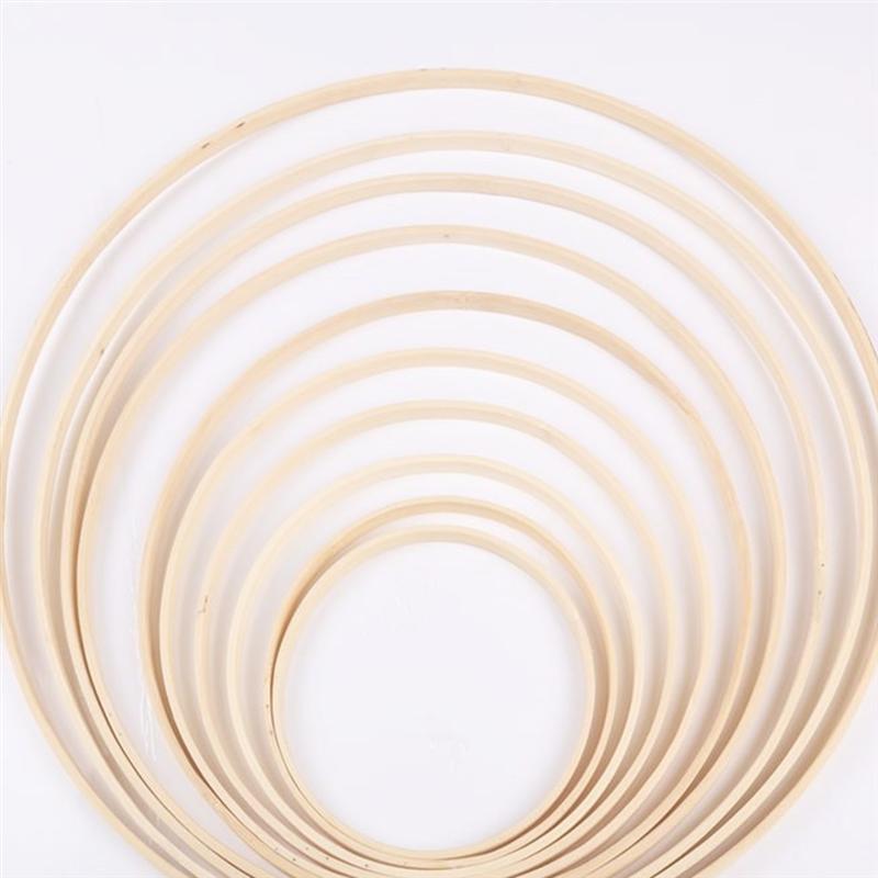 10-26cm aro de bastidor de madera herramienta de aro de bordado circular de bambú para punto de cruz mano DIY arte chino herramienta de costura A35