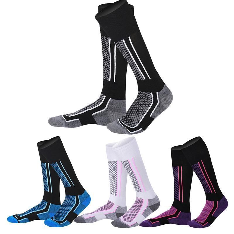 1 paio di calzini termici da uomo caldi invernali calzini da sci da Snowboard sportivi in cotone spesso LDF668